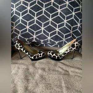 Guess by Marciano Cow Print Heels